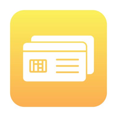 Kredi kartı simgesi, vektör illüstrasyonu basit tasarım