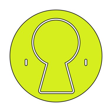 Anahtar deliği vektör çizimi, simge ögesi biçimi              