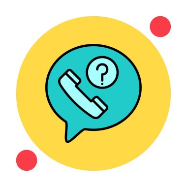 Basit kaçırılan çağrı simgesi, vektör illüstrasyonu