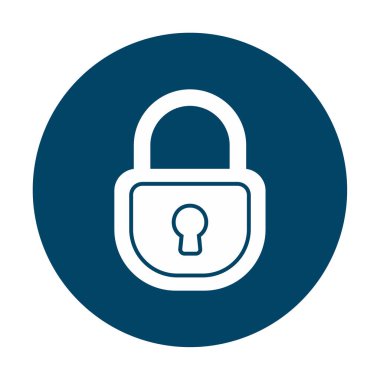 asma kilit web simgesi, vektör illüstrasyonu