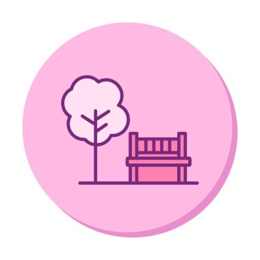 Yedek vektör renk simgesine sahip park 