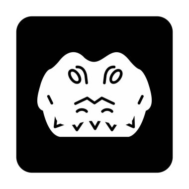 Basit timsah simgesi, vektör illüstrasyonu