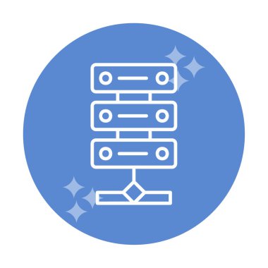 Ağ sunucu simgesinin vektör illüstrasyonu 