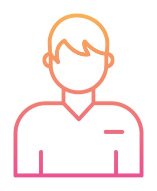 Erkek kullanıcı simgesi. Vektör çizim