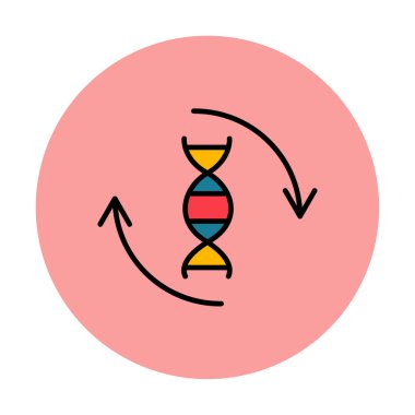 DNA ikon vektör çizimi molekülü