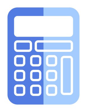 Beyaz arkaplanda hesap makinesi simgesi vektör çizimi 