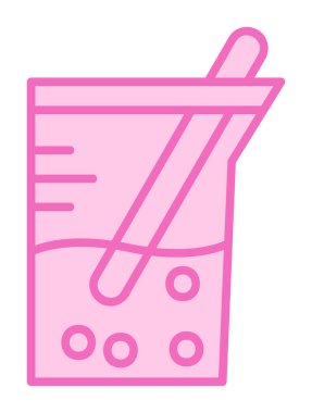 Beaker modern simgesinin vektör illüstrasyonu                          