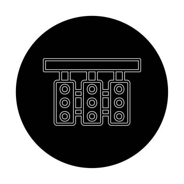 Trafik ışıkları web simgesi, vektör çizim 