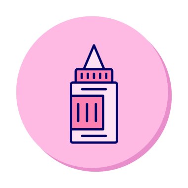 Boya tüpü. Web simgesi vektör illüstrasyonu  