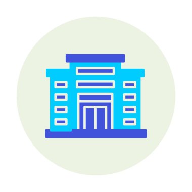 Alışveriş merkezi simgesi. Alışveriş merkezi oluşturma simgesi, vektör illüstrasyonu 