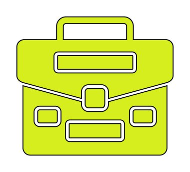 Portföy düz vektör simgesi