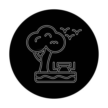 Yedek vektör renk simgesine sahip park 