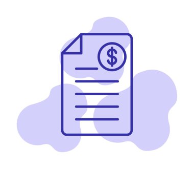 Alışveriş Faturası Vektör renk simgesi tasarımı 