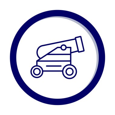 Basit Topçu simgesi, vektör illüstrasyonu