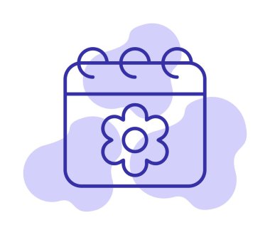 Sakura tarih simgesi, vektör çizimi 