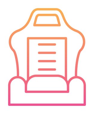 araba koltuğu simgesi, vektör illüstrasyonu 