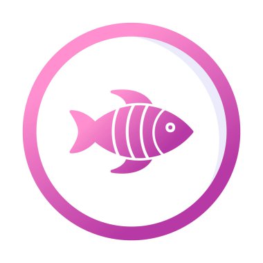 Balık. Web simgesi basit illüstrasyon