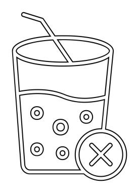 Meyve suyu işareti yok. Web simgesi basit illüstrasyon 