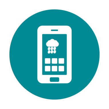 Cep telefonu web simgesi, vektör çizim