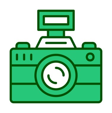 fotoğraf makinesi ikon vektör illüstrasyonu                      