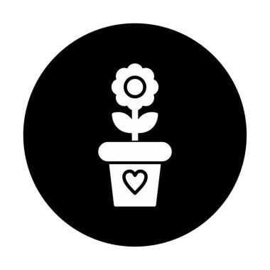 çiçek saksısı vektör illüstrasyonu