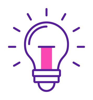 Ampul simgesi. vektör illüstrasyonu 