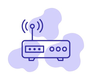 Modem düz ikon vektör çizimi