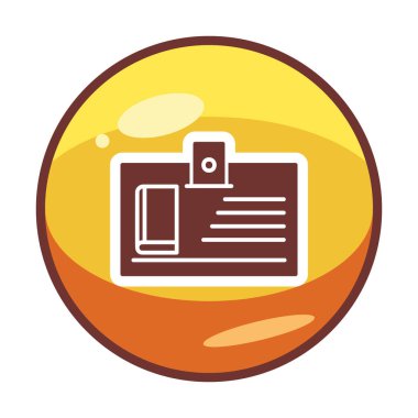 Kütüphane kartı simgesi, vektör illüstrasyonu