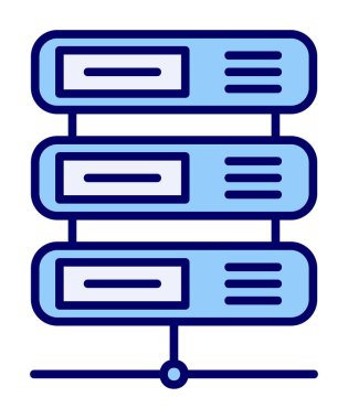 Veri sunucu simgesinin vektör illüstrasyonu 