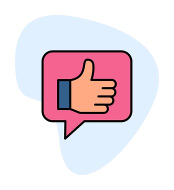 başparmak yukarı Web simgesi, vektör çizim                   