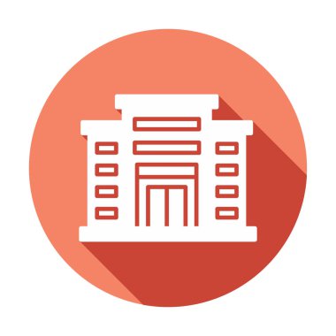 Alışveriş merkezi simgesi. Alışveriş merkezi oluşturma simgesi, vektör illüstrasyonu 