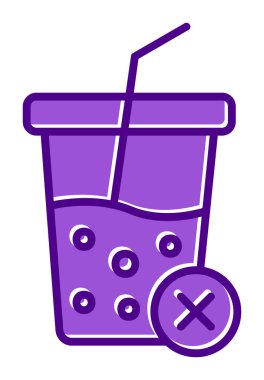 Basit, alkolsüz içecek simgesi, vektör illüstrasyonu