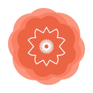 Sakura çiçek simgesi, vektör illüstrasyonu 