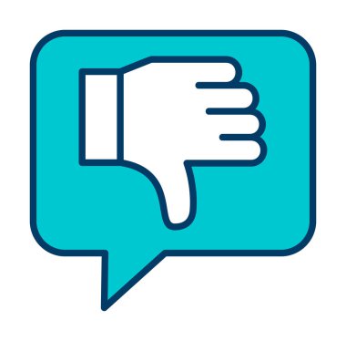 Hoşlanmıyorum. Web simgesi basit illüstrasyon 