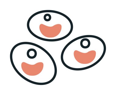 Kan hücreleri düz çizgi simgesi