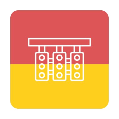 Trafik ışıkları web simgesi, vektör çizim 