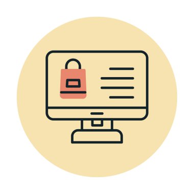 ekran simgesi, vektör illüstrasyonunu izle