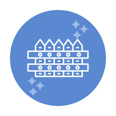 çit web simgesi, vektör çizim 