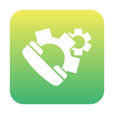 Basit Çağrı Ayarları simgesi, vektör illüstrasyonu