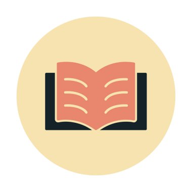 açık kitap simgesi, vektör illüstrasyonu basit tasarım