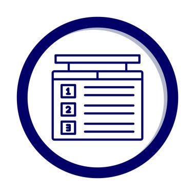 Puan tahtası web simgesi, vektör illüstrasyonu 