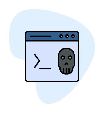 bilgisayar terminali simgesi, vektör illüstrasyonu basit tasarım