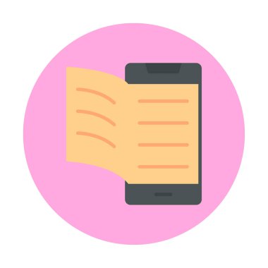 Dijital Kitap simgesi vektör illüstrasyonuName