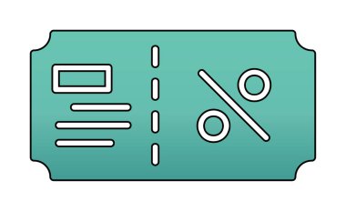 Hediye çeki web simgesi, vektör illüstrasyonu 