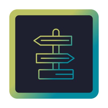 Yön işareti. Web simgesi basit tasarım 