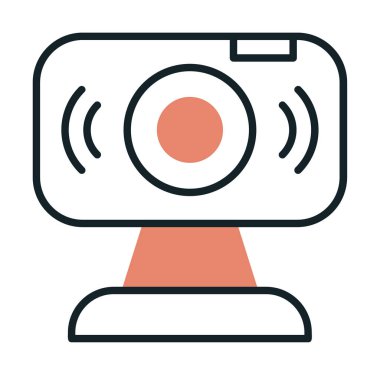 Web kamerası. Web simgesi basit illüstrasyon                   