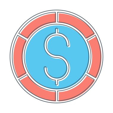 Dolar para simgesi, vektör illüstrasyonu