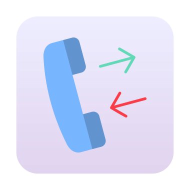 Basit bir telefon görüşmesi. simge vektör illüstrasyon tasarımı