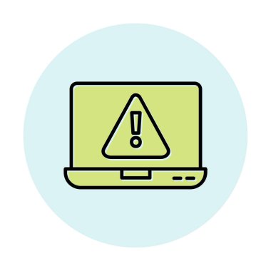 Hata vektör çizimi, Konsept ve grafik tasarım için Adware vektör çizgisi simgesi. 