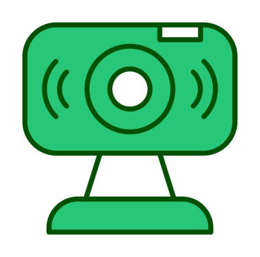 Web kamerası. Web simgesi basit illüstrasyon                   
